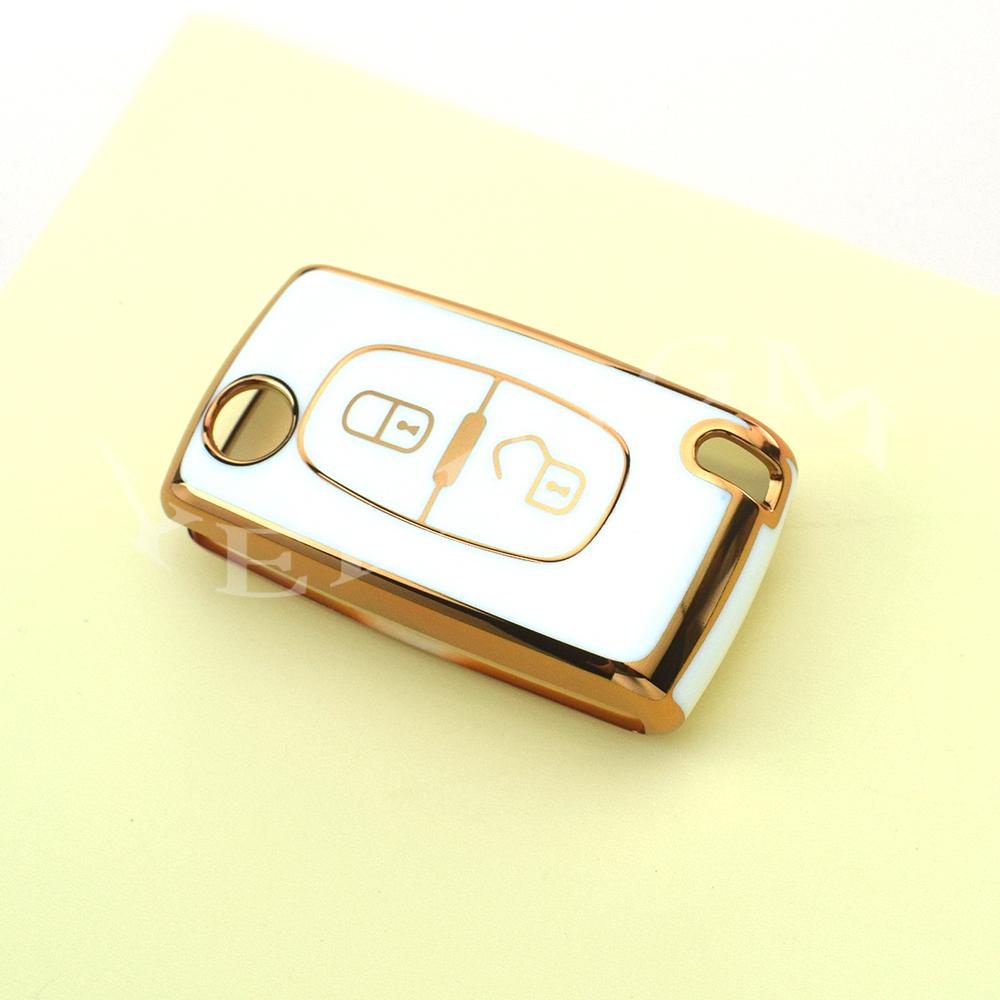 Tpu 2 3 Button Car Key Case Cover Holder Keys Accessories Shell For Peugeot 308 207 307 3008 5008 Fob For Citroen C2 C3 C4 C8