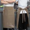 Multi-pocket Waitress Apron Canvas Half Apron New Working Clothes  Restaurant Use
