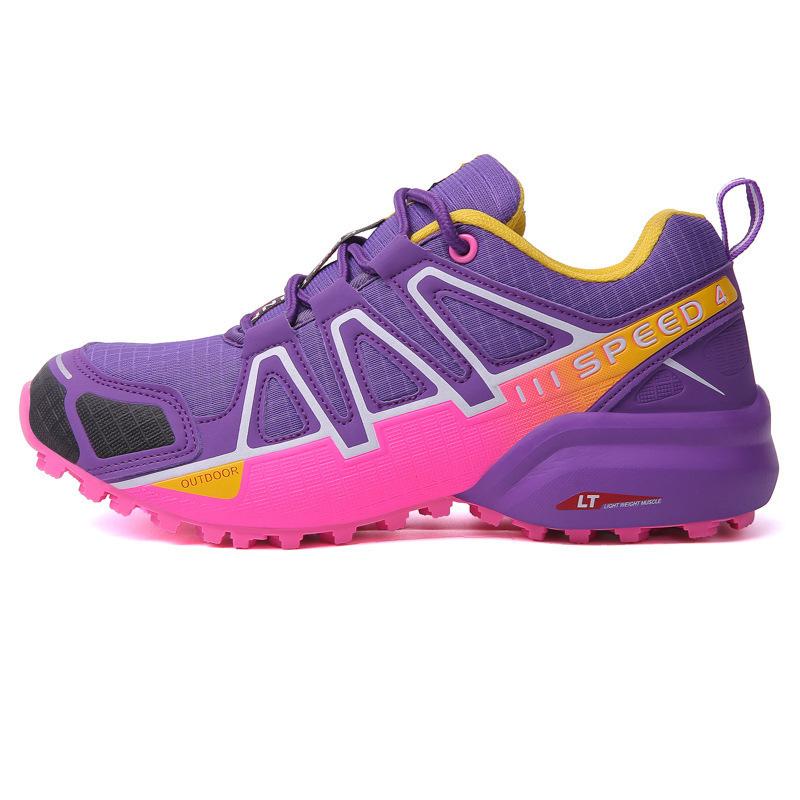 

New large size men s trend personalized casual sports shoes off-road outdoor hiking shoes 36 фиолетовый