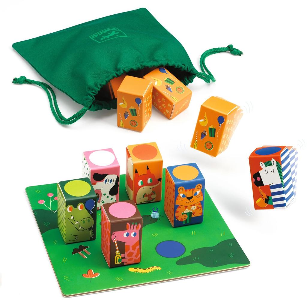 Card Board Sound Animal Sensory Educational Educational Age 3 DJECO Jeco Memo Sono Game, Game, Toy, Illustration, Horse, Crocodile, Game, Toy, Toy,