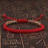 Tibetanisches Buddhistisches Glücksarmband Unisex Geflochtenes Rotes Fadenseil Verstellbar King Kong Knoten für Damen Herren Armreif Schmuck Accessoire