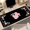 Retro Ornate Blossom Decor Oversized Keyboard Mousepad Aesthetic Flower Print Waterproof Table Mat