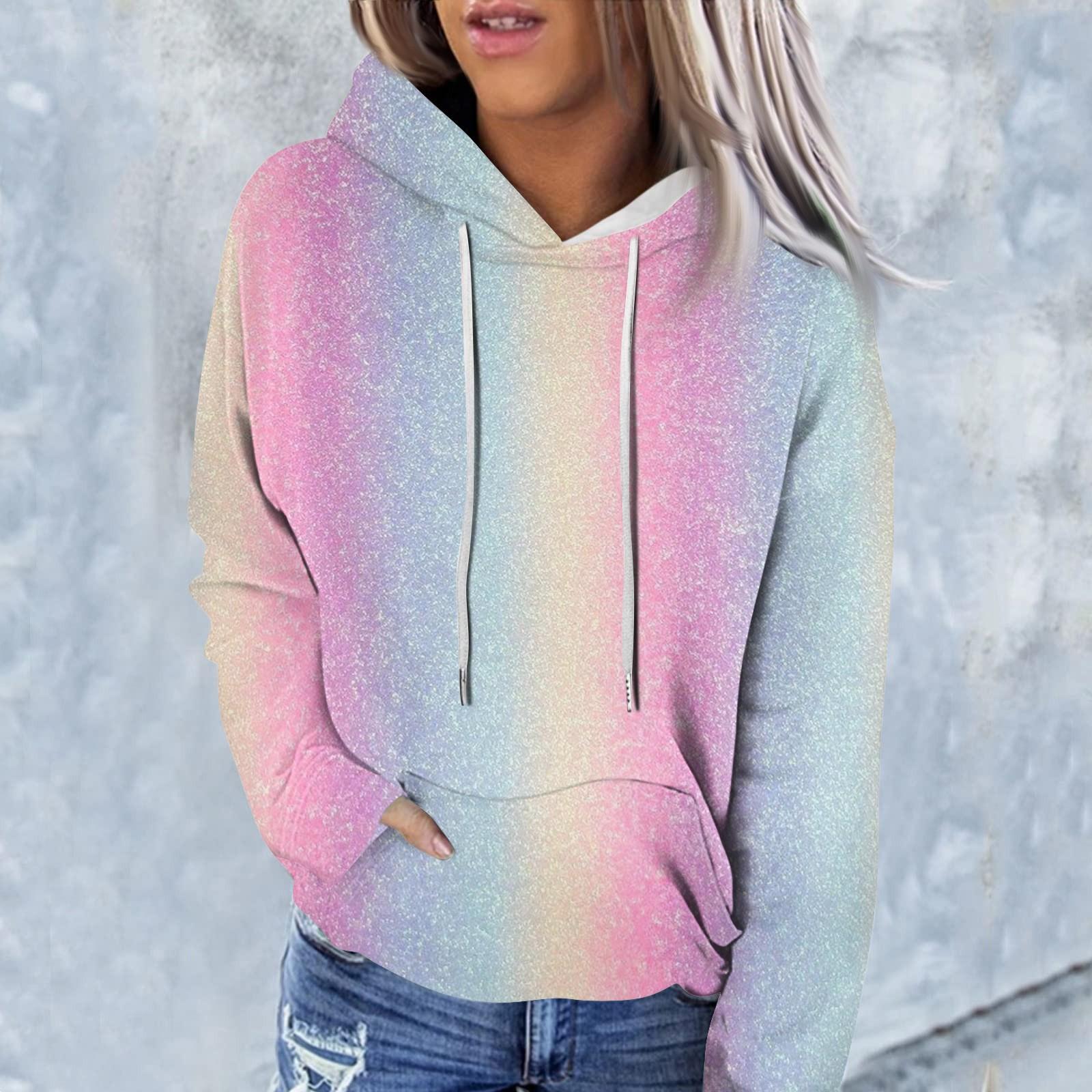 

Женская модная повседневная толстовка с капюшоном с длинным рукавом и принтом тай-дай XXXL