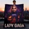 1pc Lady Gaga Outdoor Flannel Blanket for Girls Soft, Lightweight Throw Perfect for Camping, and Gifting, Digital