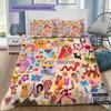 Colorful Fantasy Collage Custom Name Pattern Bedding Quilt Set Quilt Cover Pillowcase Home Birthday Gift(1 * Duvet Cover + 2 * Pillowcase, Without Cor