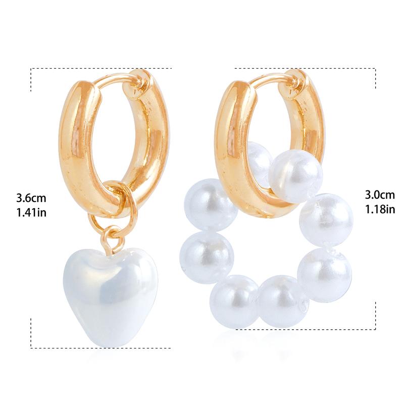 1Pair Fashion Exquisite Asymmetric Heart Pendant Earrings High Quality Earrings For Women Girls Sweet Versatile Earrings Gifts