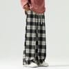 Ge Di Jie Men's and Women's Trendy Plaid Loose Straight Tube Hanging Wide Leg Casual Pants