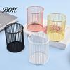 Office Desk Pen Holder Metal Holder, Nordic Organizer for Makeup Brushes, Electroplated Accessory Anti-Rust Multifunctional Storage Basket Pencils