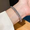 Copper Zirconia Embellished Bangle Fashion Jewelry For Office Wear
