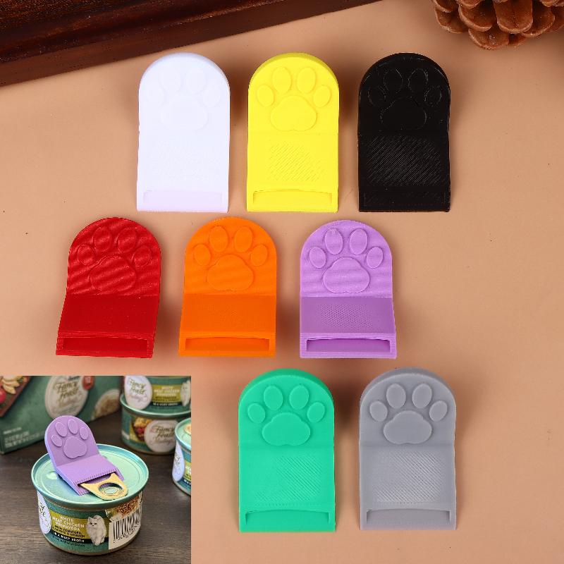 2Pcs Cat Food Can Opener Pet Cat Cog Food Bottle Opener Portable Non-Slip Easy Grip Easyclean Material Kitchen Tools