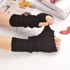 Knitted Arm Warmer Gloves Cold Proof Fingerless Gloves New Warm Arm Sleeve  Autumn Winter