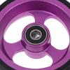Wheelchair Front Caster Wheel, 4" PU Solid Tire with Aluminum Alloy Hub, Bearing I.D. 8mm, Swivel Caster Replacement