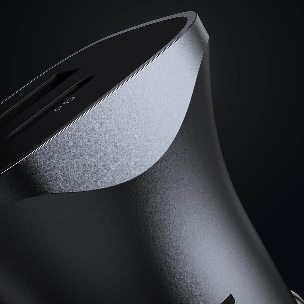 Ugreen Dual Port 30W Car Charger with USB-A/USB-C - PD PPS Certified - Metallic Gray (Model CD130)