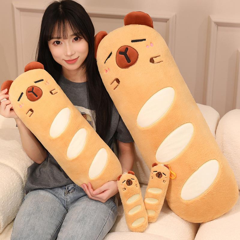 Creative Capybara Baguette Pillow Plush Toy Doll Kapibara Doll Home Pillow Muppet Doll