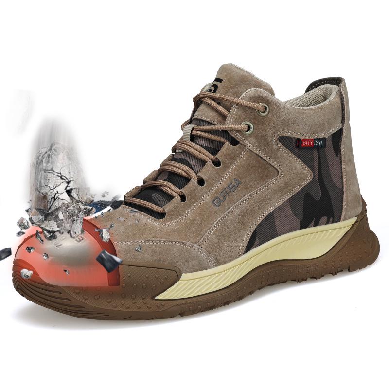High-top Fashionable Safety Work Shoes - Anti-Smash, Anti-Puncture, Ankle Protection, Comfortable Design