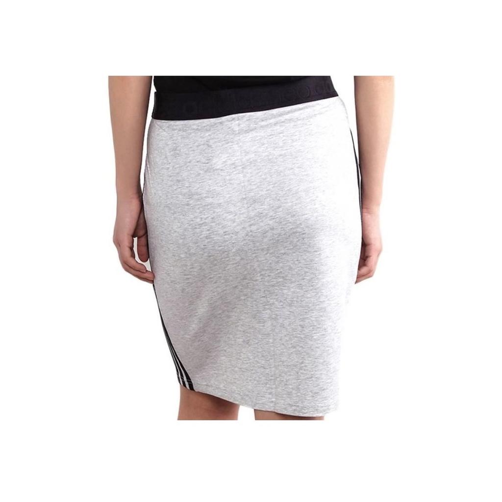 Adidas Neo Classic Three Stripe Sports Bodycon Casual Skirt Women Skirts Gray BK8075