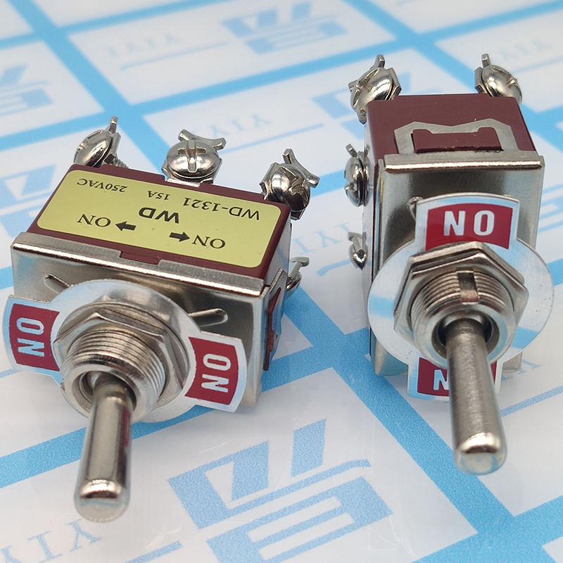 

2Pcs E-Ten1321 Dpdt 250V 15A 12Mm Toggle Switch 6 Pin On-On Rocker Switch A