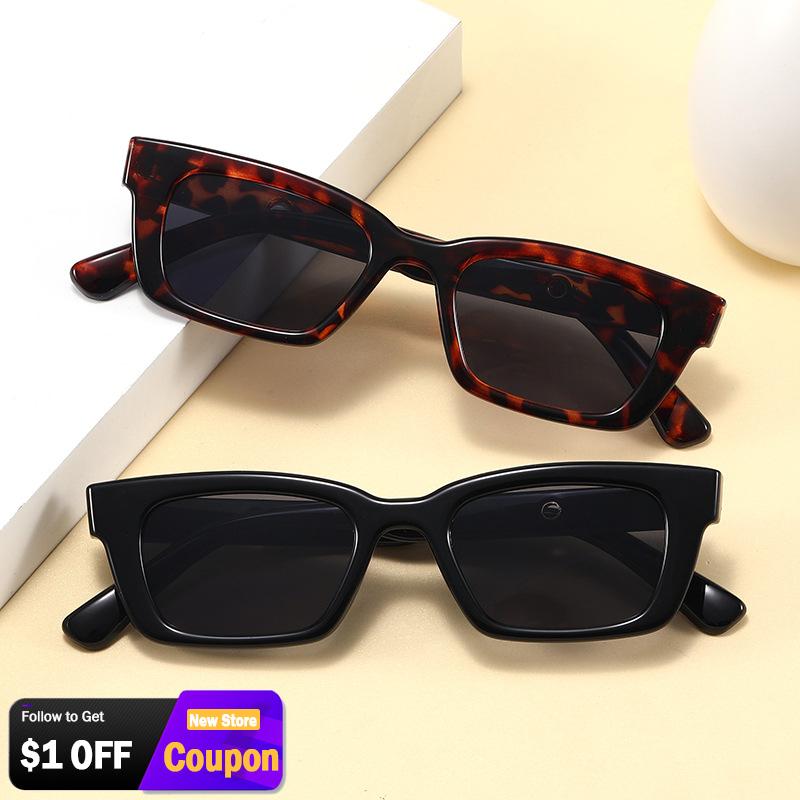 

Vintage Fashion Rectangle Frame Sunglasses UV400 Women Retro Brand Designer Sun Glasses Cool Female Ins Style Square Eyewear