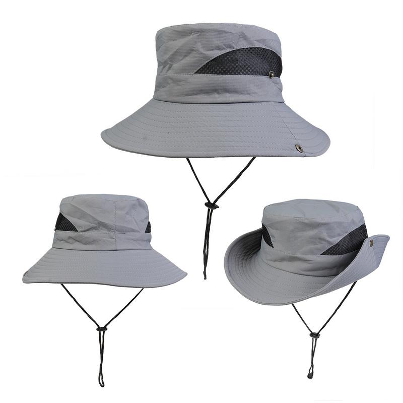 Solhatter for menn Bred skygge sammenleggbar Boonie bøttelue UV-beskyttelse for kvinner Safari Sykling Fiske Strandtur Vandring Klatring Utendørs