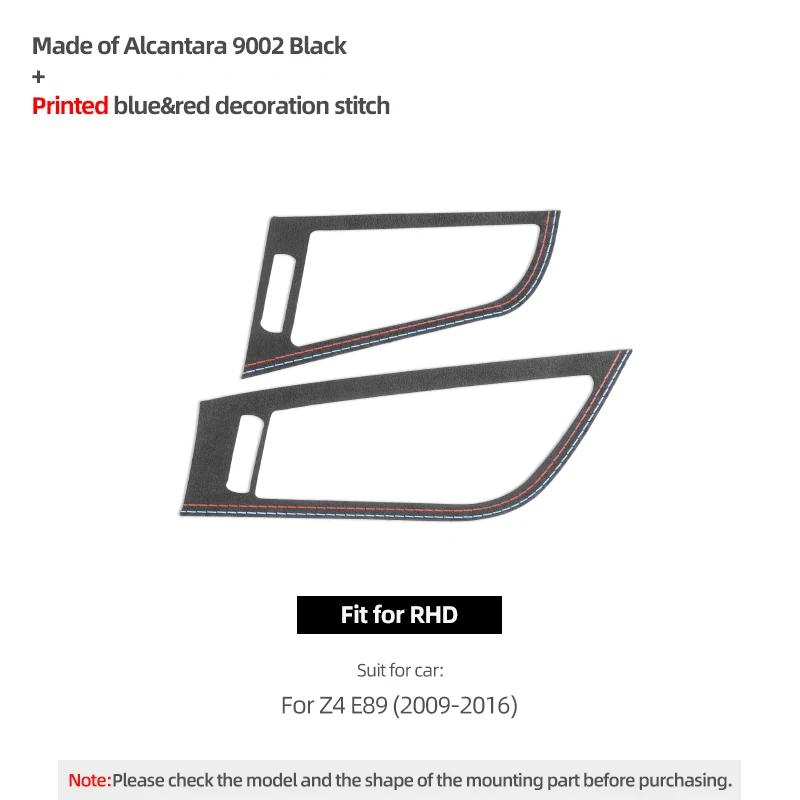 For BMW Z4 E89 2009-2016 Made of Alcantara Dashboard Side Air Vent Outlet Trim Frame Sticker Car Interior Tuning Accessories