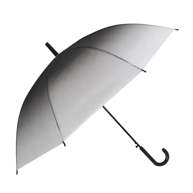 Automatic Transparent Umbrella for StudentsChildren Long Handle Straight Rod Environmentally Friendly Transparent Umbrella