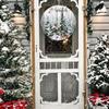 Winter Wreaths for Front Door, Winter Door Decorations Wall Decor, January Wreaths 12 Inch, Hello Winter Door Sign Door Hanger, Rustic Natural