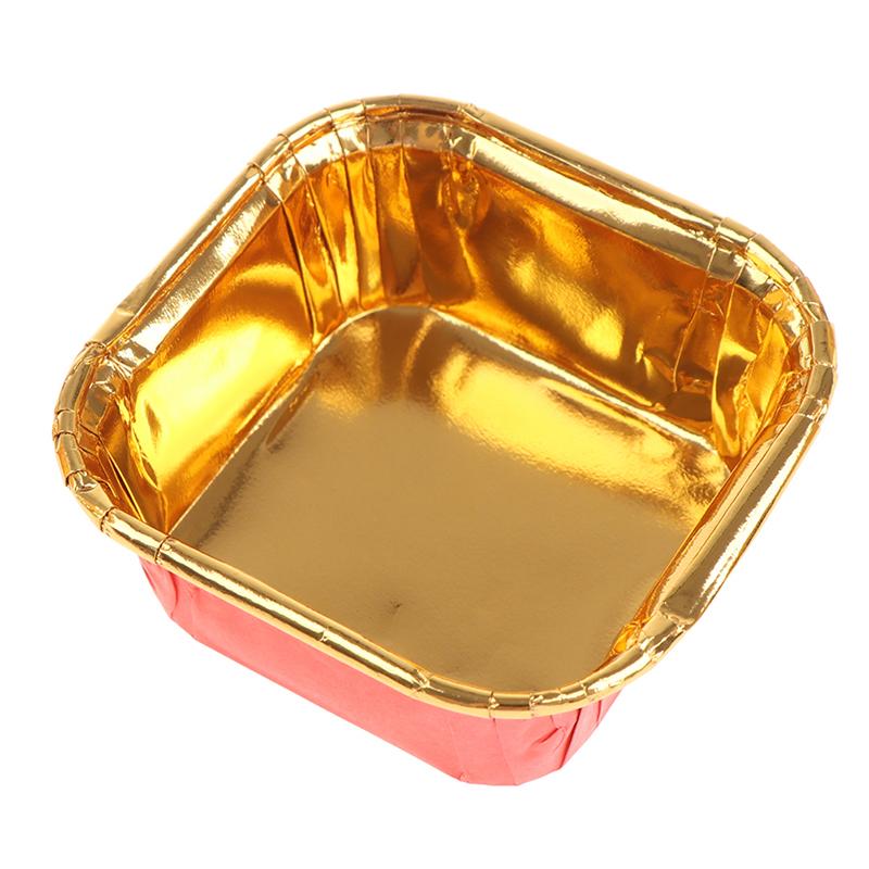 Square Cupcake Paper Oil-Proof Chiffon Roll Cake Cup Baking Muffin Mold Holder