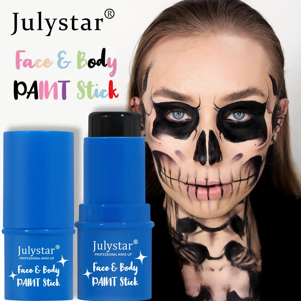 Trucco a lunga tenuta anti-macchia Halloween pittura crema ombretto viso fluorescente UV asciugatura rapida solubile in acqua bastoncino da pittura