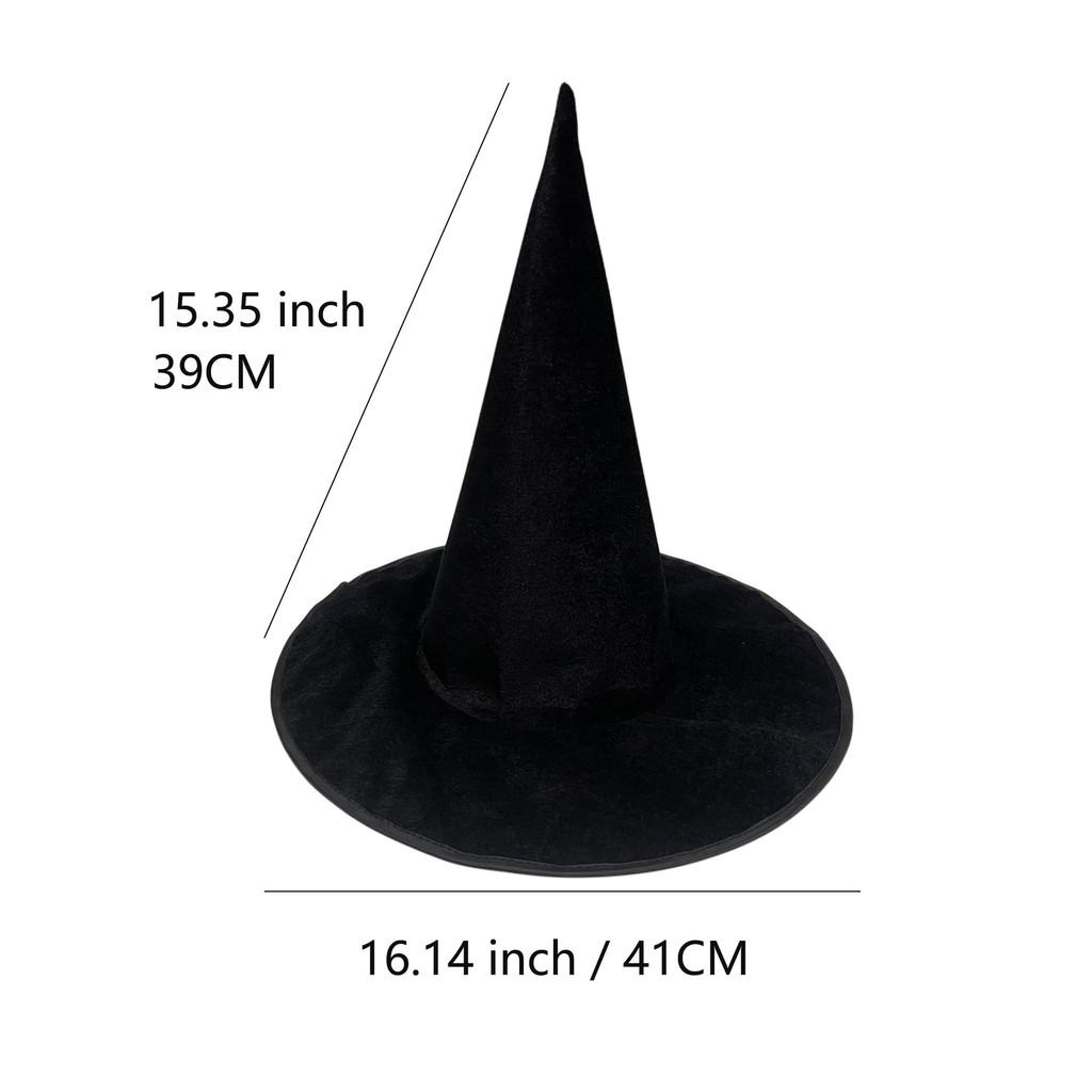 Witches Hat Halloween Cosplay Prop Plush Fabric For Party Costumes Decorations