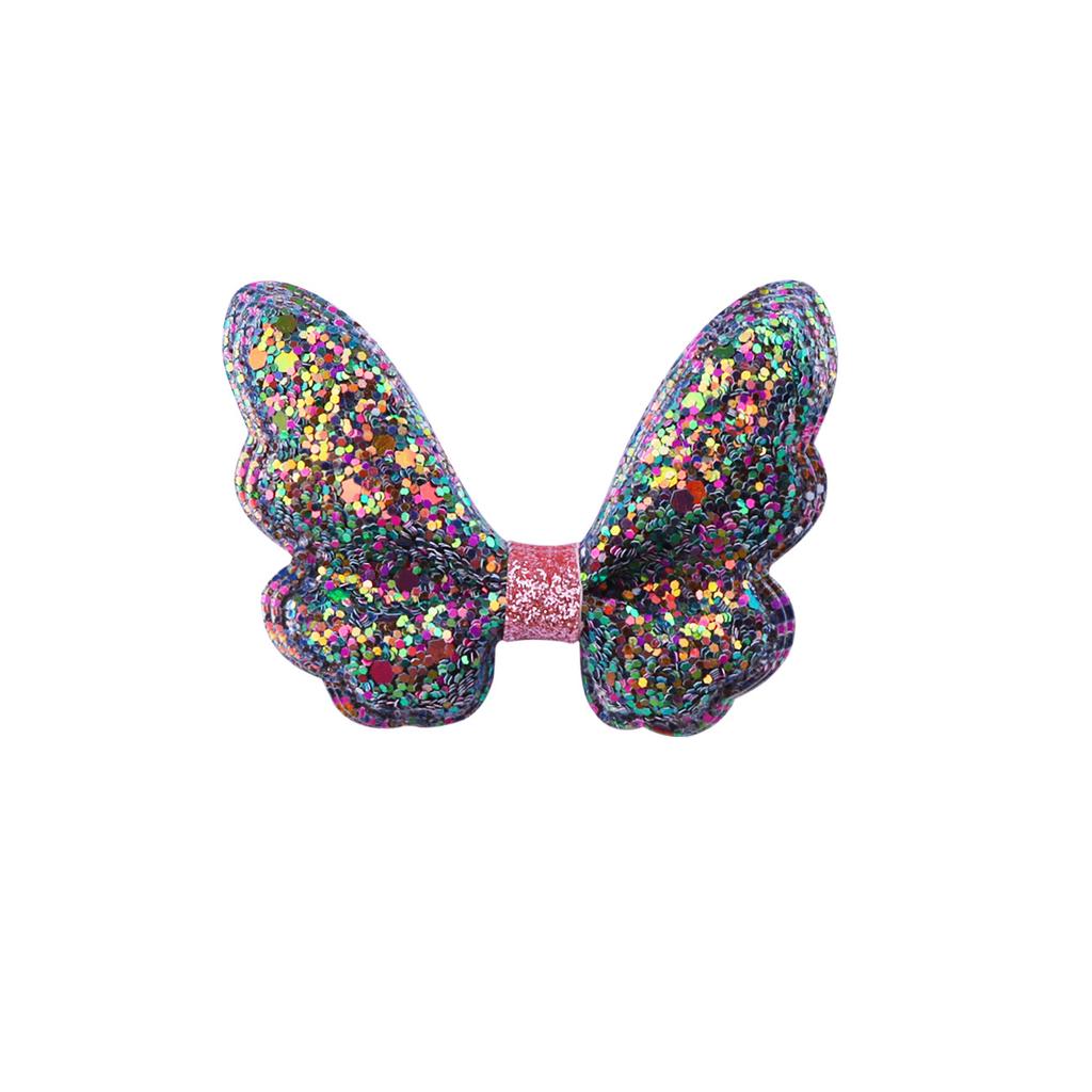 Glitter Mini Butterfly Hair Clips for Baby Girls Sparkly Colorful Hair Accessories Women Cute Small Tiny Clips Hair Accessories