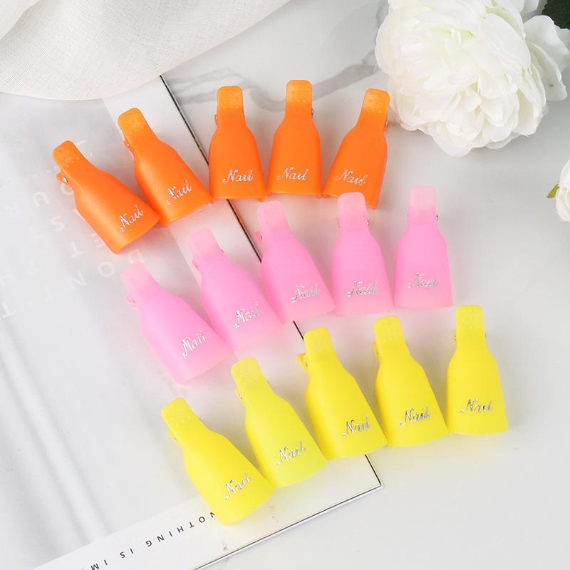 10Pcs/Set Nail Soak Cap UV Gel Clip Manicure Tool Finger Nail Remover Nail Polish Removal Supplies