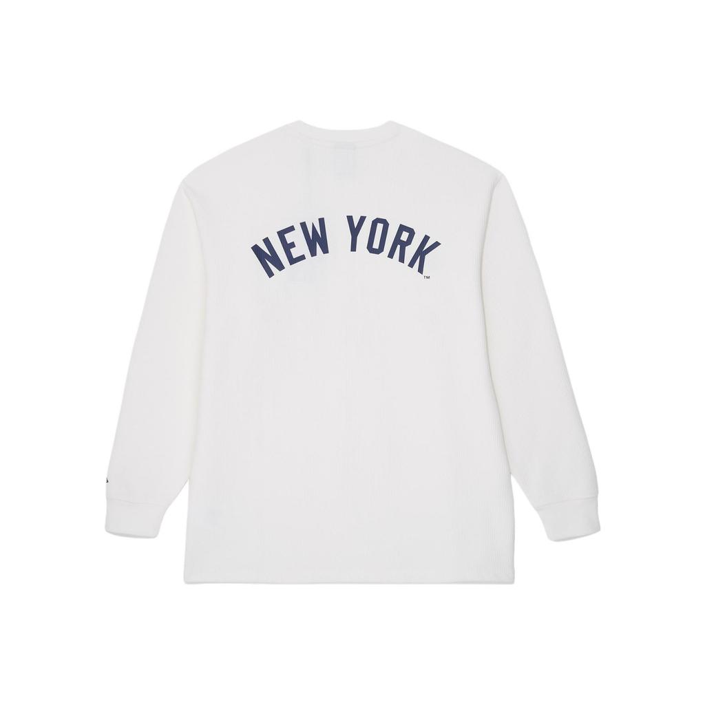 New Era FW25 MLB Team Series New York Yankees Waffle Letter Logo Print Embroidered Loose Casual Long Sleeve T-Shirt Unisex T-Shirt 14858057