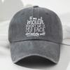 Unisex Retro Baseball Cap With Funny Saying Adjustable Strap Dark Gray Casual Hat For Adults