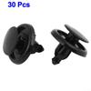 For Car Auto Fender Plastic Rivets Fasteners 30pcs 7mm Dia Hole Black Brand New