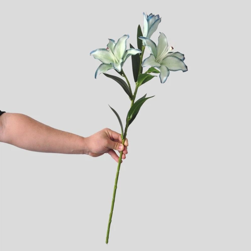 Real Touch Simulated Flower Decor Plastic Fake Flowers Artificial Flower Branch  Room Decoration синий