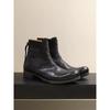 Stivali da Lavoro Americani in Pelle da Motociclista High-Top Britannici Casual da Uomo con Suola Spessa Aumenta Altezza Personalità alla Moda Tubo Alto