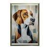 Plakat Beagle W Geometrii Plakat Beagle W Geometrii, 50X70 Cm, Rama Drewniana Jasny Dąb, Papier Matowy 230 Gsm