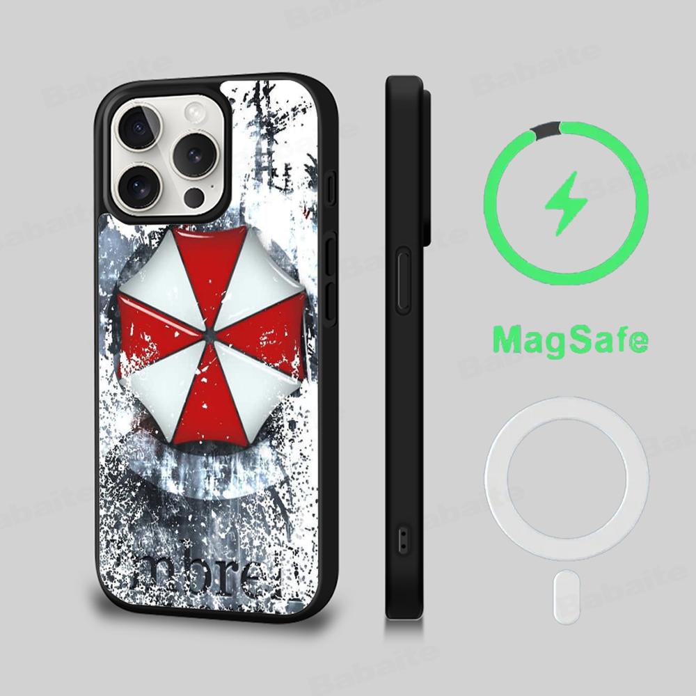 Resident Evil Umbrella Phone Case Magnetic Case For iPhone 16 14 13 12 11 15 Pro Max Plus For Magsafe Wireless Charge Cover