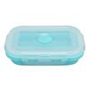 2PCS Silicone Lunch Storage Container Collapsible Design Airtight Kitchen Organizer  For Camping