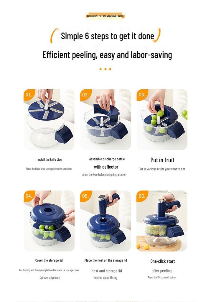 Electric Fruit & Vegetable Peeler for Home and Commercial Use