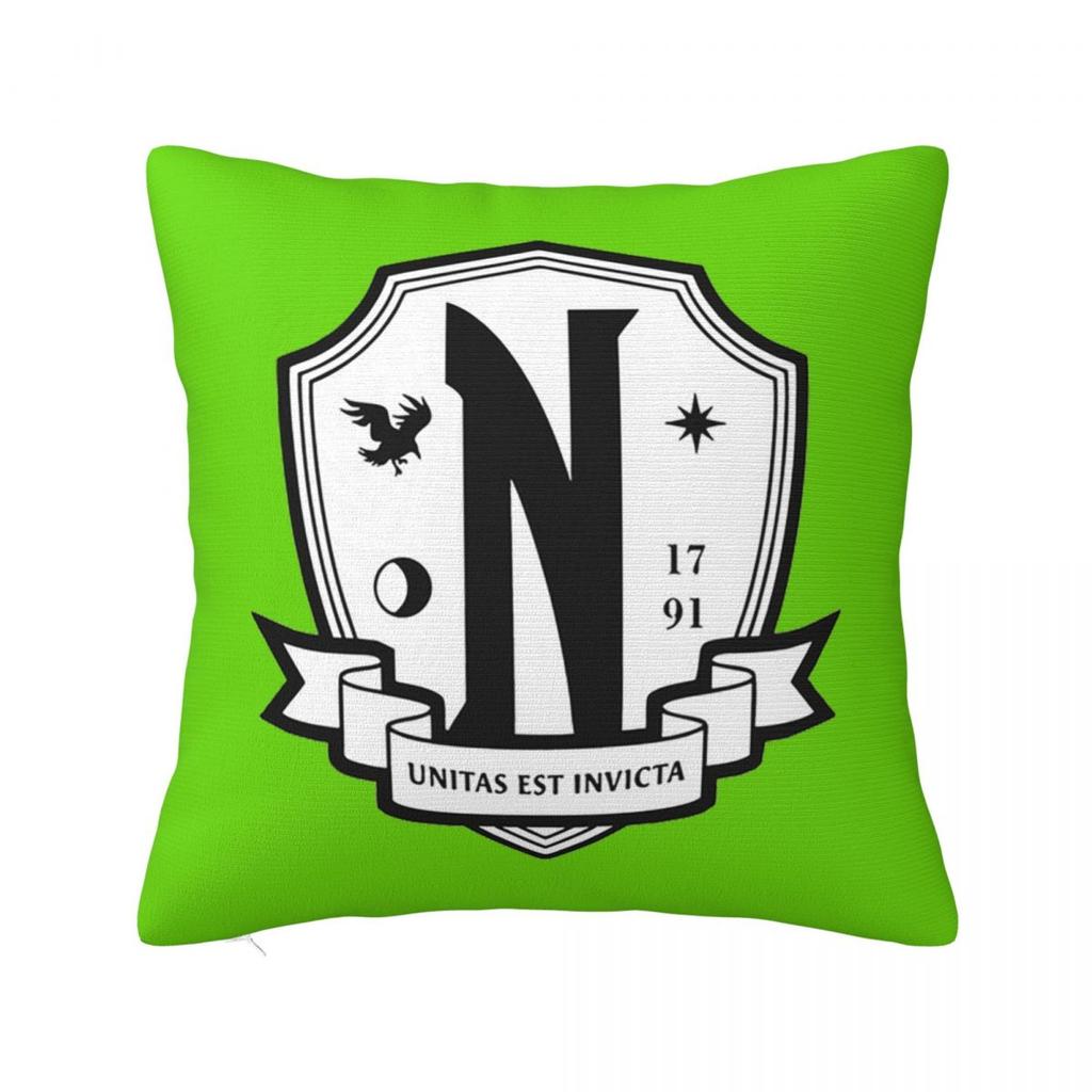 Nevermore Academy Crest (clean) Square Pillowcase Cushion Cover Pillow Case Throw Pillow Cover for Home Sofa Living Room