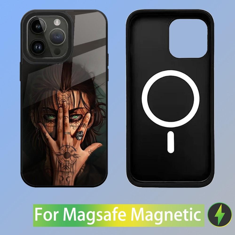 

Eren Yeager Phone Case For iPhone 16,15,14,13,12,11,Plus,Pro,Max Mini Magsafe Magnetic Wireless Charging iPhone15