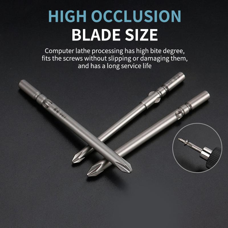 §Length 60mm Screwdriver Bit Multiple Sizes S2 Material Electric Screwdriver Bit No Slipping High Hardness Electric Bit