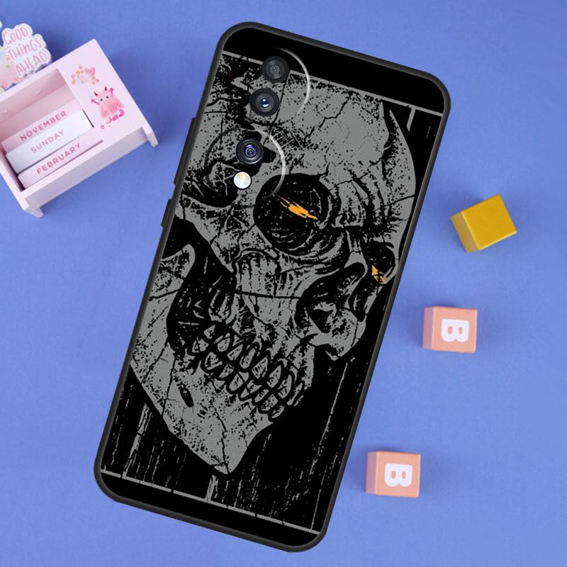 

Cool Spooky Skull Face Case For Honor X9b X8b X7 X8 X9 X6a X7a X8a X9a Cover For Honor Magic 5 6 Pro 50 70 90 Lite Honor Magic6 Lite