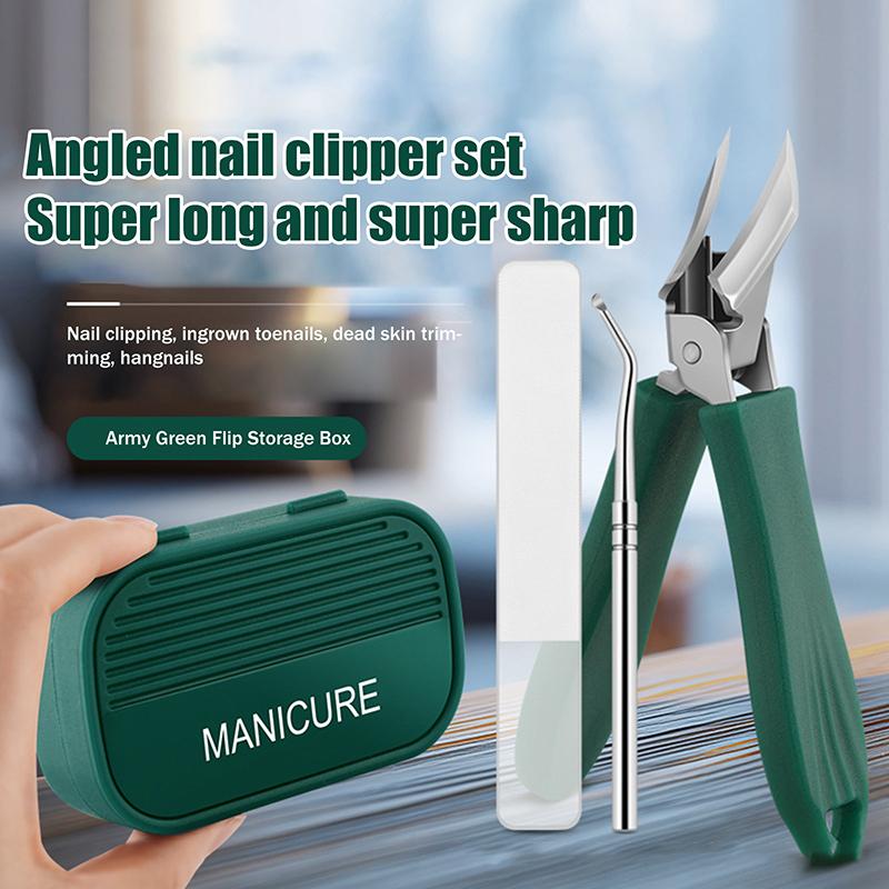 Super Slanted Pointed Toenail Clipper For Ingrown Or Thick Toenails Trimmer Anti-Splash Nail Nipper With Stainless Steel