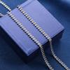Cute Stainless Steel Necklace Link Wheat Chain for Women Silver and Gold Plated Neck Choker Metal Jewelry Accessories Gift