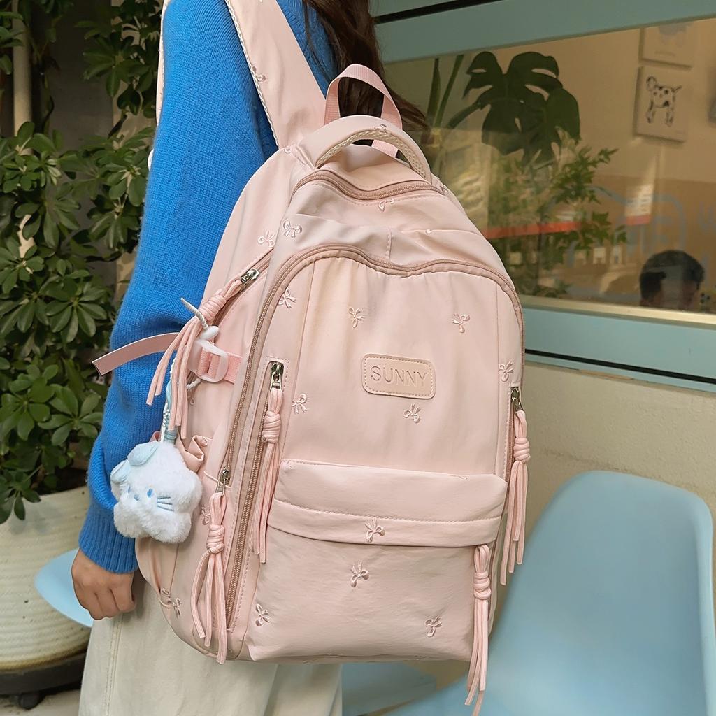 Schoolbag New School Bag Girls Elementary School 1011 Junior High School Students High School Students Large Capacity Backpack Girls Alphabet Backpack