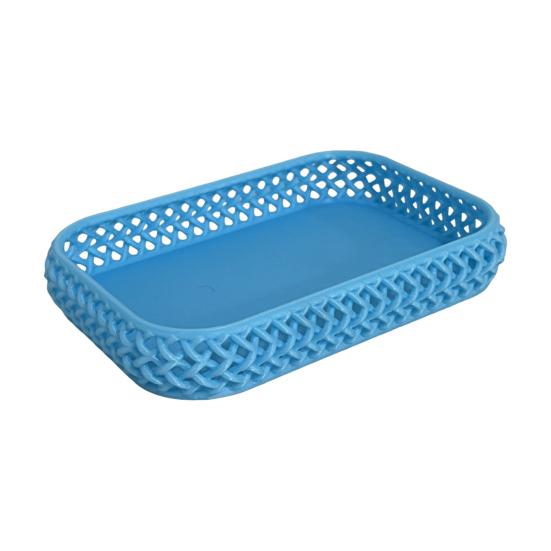 3D Printed Woven Texture Soap Tray Bathroom Kitchen Sink Soap Dish Small Decorative Coffee Table Organizer for Soap Perfume Candle синий