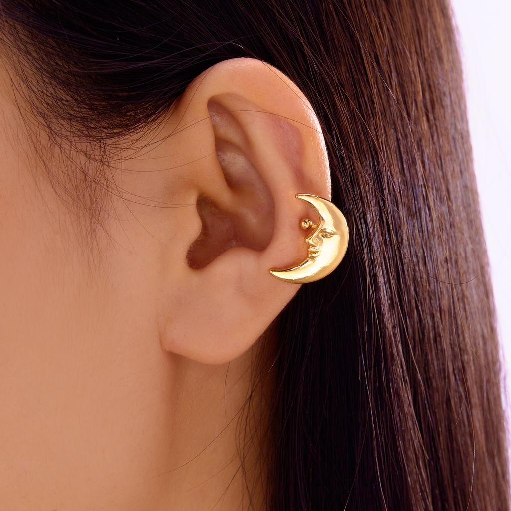 Starfish Ear Armor Ear Bone Clip for Women Simple Shell Floral No Ear Hole Bony Ring Ear Clip Beach Holiday Zircon Gift