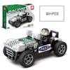 4 IN 1 City Racing Car Speed Champions Sports Building Blocks Bricks Classic Rally Super Racers F1 Great Vehicles kits toys
